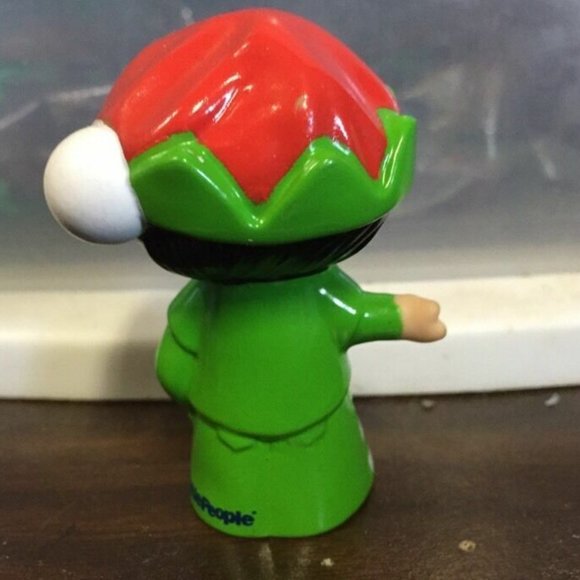 Fisher Price Little People Christmas Santa Claus Main St Boy Cottage Elf Koby - Picture 2 of 2